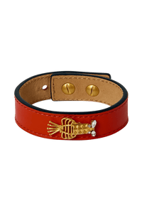 Lobster Bracelet Leather - Red Sonia Petroff 